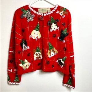 Design Options Christmas Canine Cardigan